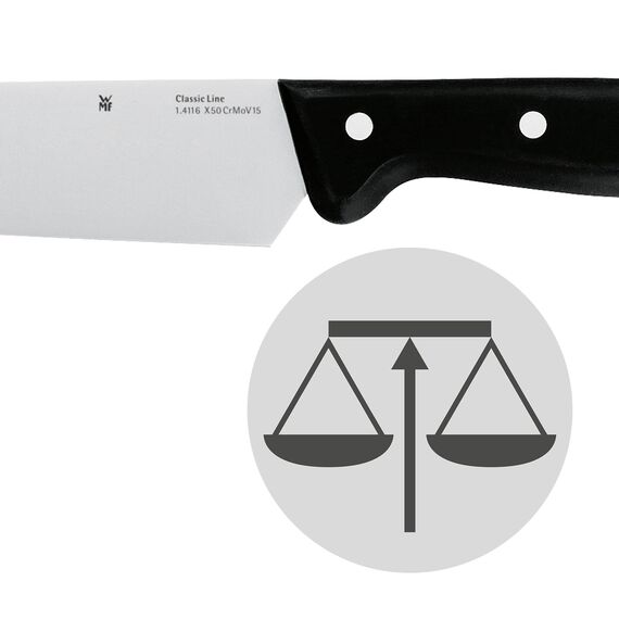 WMF Classic Line Kochmesser 29 cm, Küchenmesser, Spezialklingenstahl, Kunststoffgriff, Klinge 15 cm