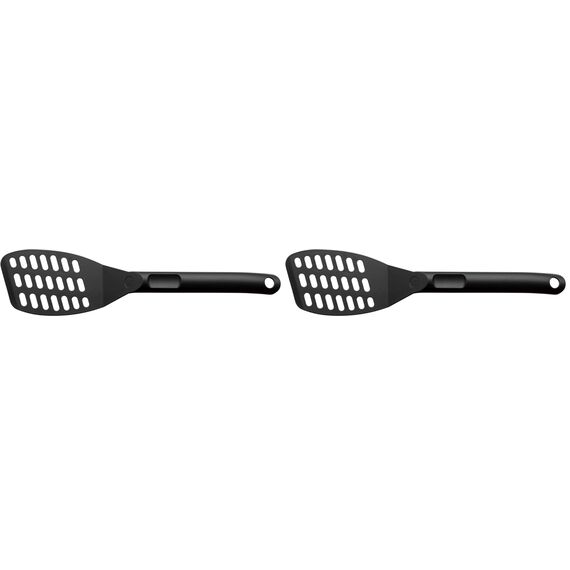 WMF Pfannenwender Kunststoff 31 cm, Wender mit Ablage-Knick und Aussparungen, Pfannkuchenwender, spülmaschinengeeignet (Packung mit 2)