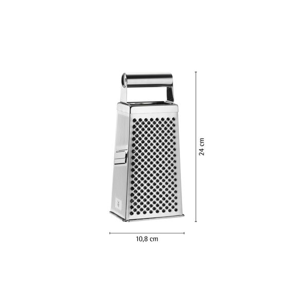 WMF Gourmet Vierkantreibe, 8 x 24 cm, Reibe Edelstahl, 4 Reibeflächen, ideal als Kartoffelreibe, Gemüsehobel, Cromargan, spülmaschinengeeignet