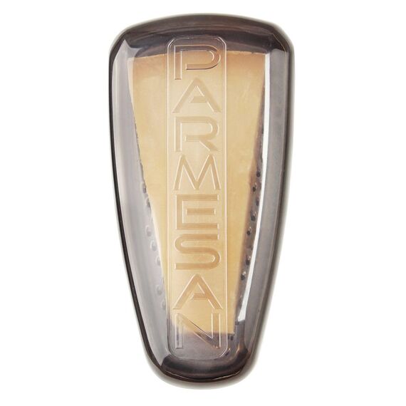 FACKELMANN Food&More 45463 Edelstahl-Parmesanreibe mit Frischebox, Grau, 19x9.5x7 cm