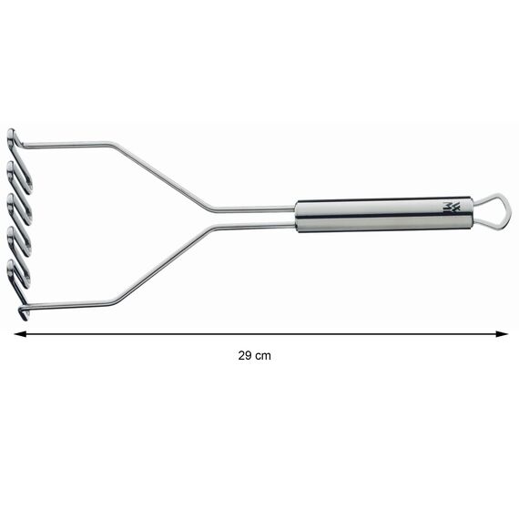 WMF Profi Plus Kartoffelstampfer Edelstahl 29 cm, Cromargan Edelstahl teilmattiert, spülmaschinengeeignet