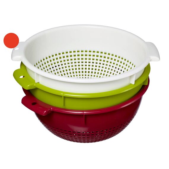 Westmark Seiher/Sieb, Mit Griffmulden und Aufsatzrasten, Kunststoff, Weiß, 21262211