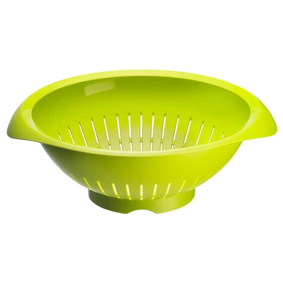 Westmark Seiher/Sieb, mit Griffmulden, Innendruchmesser: 25 cm, Kunststoff, BPA-frei, Farbe: Grün, 2424227A