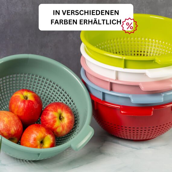 Westmark Seiher/Sieb, Mit Griffmulden und Aufsatzrasten, Kunststoff, Blau, 2126221B