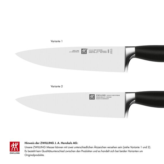 ZWILLING Vier Sterne Selbstschärfender Messerblock 7-teilig, Rostfreier Spezialstahl, Schwarz, Made in Germany