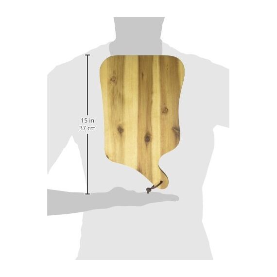 Kesper Schneid- und Servierbrett Schneidbrett Tranchierbrett Akazienholz Maße: 35 x 22 x 1,8 cm, 28600