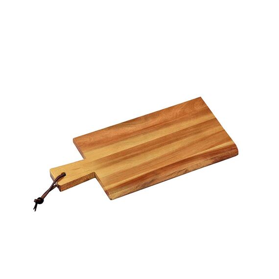 KESPER | Schneidbrett mit Griff, Material: Akazienholz, Maße: 35 x 18 x 1,5 cm, Farbe: Braun, Natur | 28191