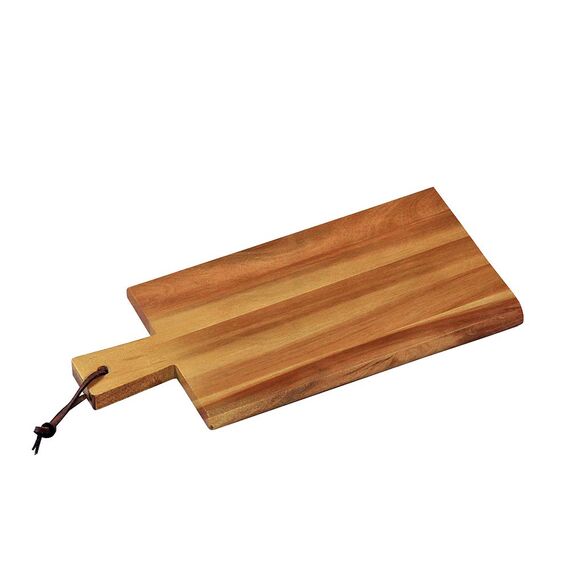 KESPER | Schneidbrett mit Griff, Material: Akazienholz, Maße: 45 x 22 x 1,5 cm, Farbe: Braun, Natur | 28192