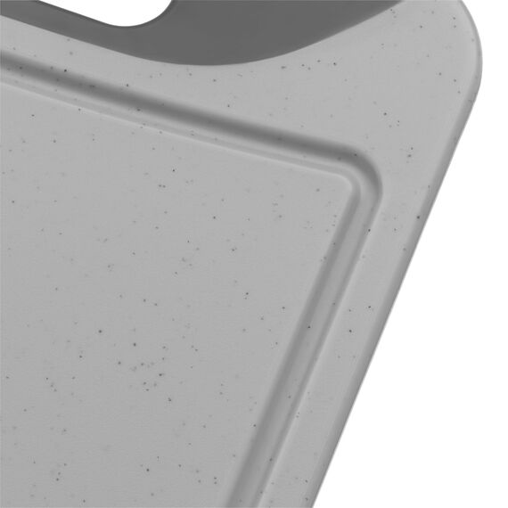 Silit Schneidebrett 38 x 25 cm rechteckig, Kunststoff, Tranchierbrett mit Saftrillen, praktischer Griff, spülmaschinengeeignet, klingenschonend