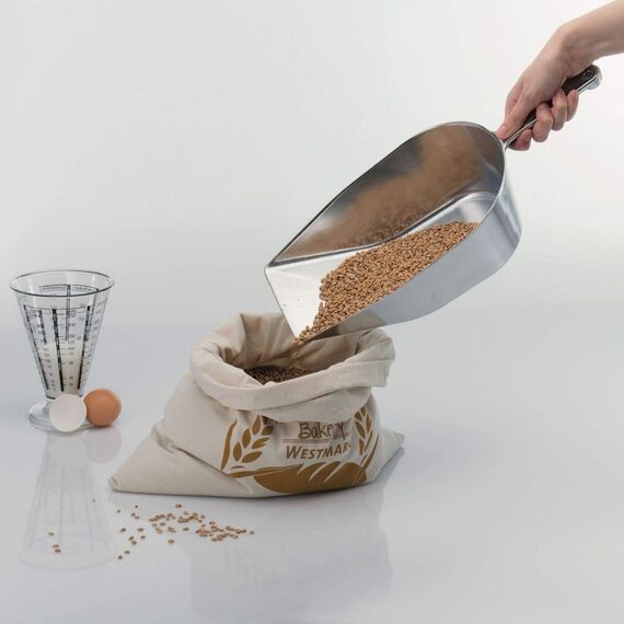 Westmark Back-/Abwiege-/Abfüllschaufel, Füllvolumen: 2580 ml (ca. 2350 g Mehl), Aluminium, Hygia, Silber, 92012291