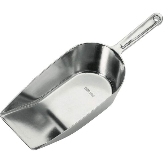 Westmark Back-/Abwiege-/Abfüllschaufel, Füllvolumen: 1100 ml (ca. 1000 g Mehl), Aluminium, Hygia, Silber, 91812291, Aluminum