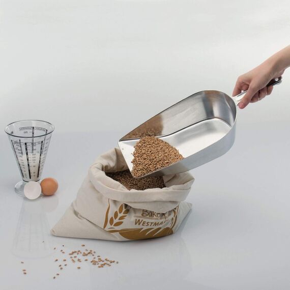 Westmark Back-/Abwiege-/Abfüllschaufel, Füllvolumen: 1870 ml (ca. 1650 g Mehl), Aluminium, Hygia, Silber, 91912291