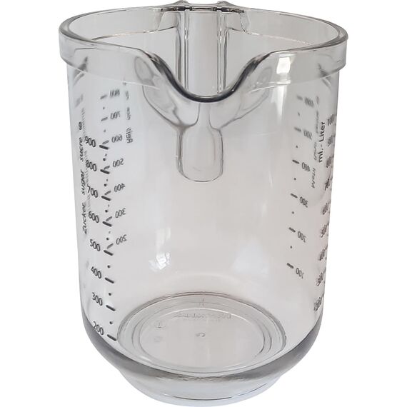 Westmark Back-Set: 1 Quirltopf + 1 Messkanne mit Skala, Volumen: je 1 l, Kunststoff, Weiß/Transparent, 306822E9