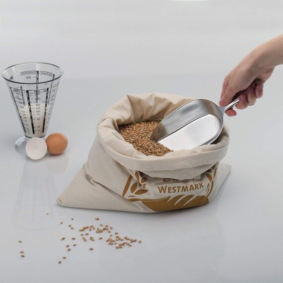 Westmark Abwiege-/Abfüll-/Futter-/Sackschaufel, Füllvolumen: 300 ml (ca. 290 g Mehl), Aluminium, Hygia, Silber, 91512291