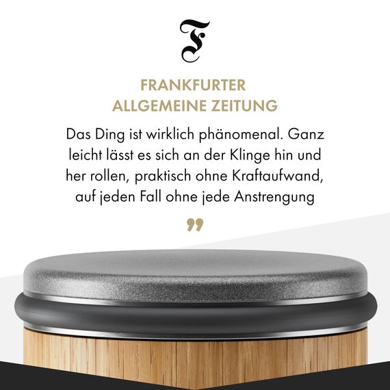 HORL2 Eiche Rollschleifer Messerschärfer: Schärfen Sie Ihre Messer mühelos! Deutscher Präzisions-Küchenmesserschärfer für rasiermesserscharfe Klingen mit magnetischer Halterung, 15° & 20° Winkel