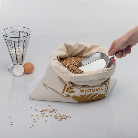 Westmark Back-/Abwiege-/Abfüllschaufel, Füllvolumen: 210 ml (ca. 170 g Mehl), Aluminium, Hygia, Silber, 91412291