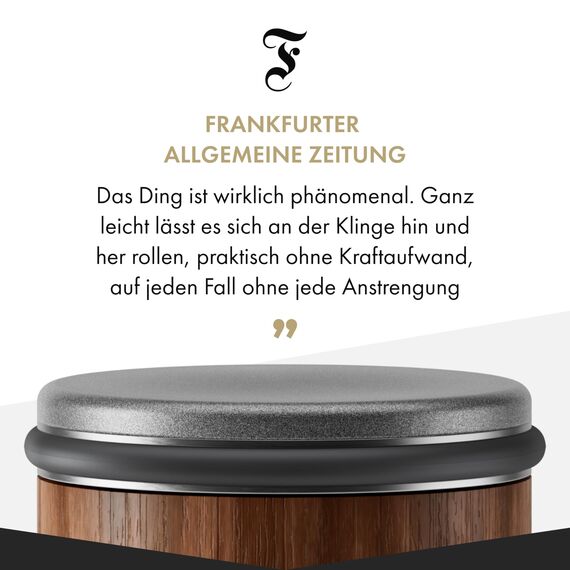 HORL 2 Nussbaum Rollschleifer Messerschärfer - Küchenmesserschärfer für rasiermesserscharfe Klingen - Messerschleifer - Einfaches Messerschärf Set - für 15 & 20 Grad Schleifwinkel