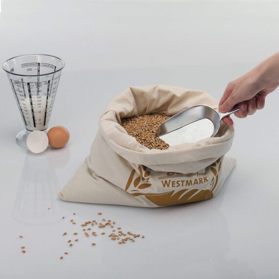Westmark Back-/Abwiege-/Abfüllschaufel, Füllvolumen: 210 ml (ca. 170 g Mehl), Aluminium, Hygia, Silber, 91412291