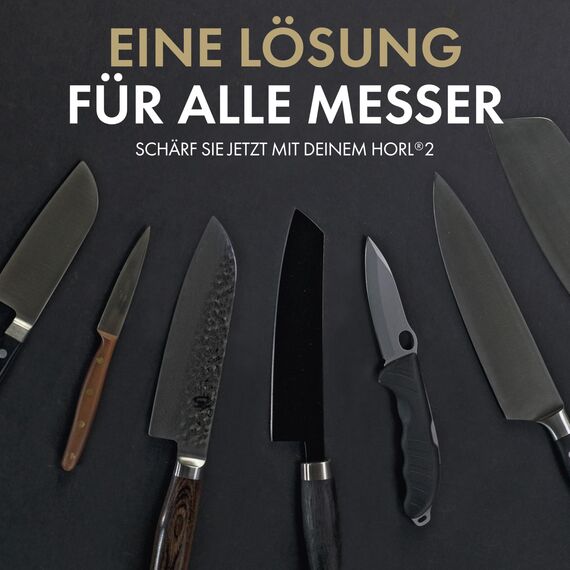 HORL2 Eiche Rollschleifer Messerschärfer: Schärfen Sie Ihre Messer mühelos! Deutscher Präzisions-Küchenmesserschärfer für rasiermesserscharfe Klingen mit magnetischer Halterung, 15° & 20° Winkel