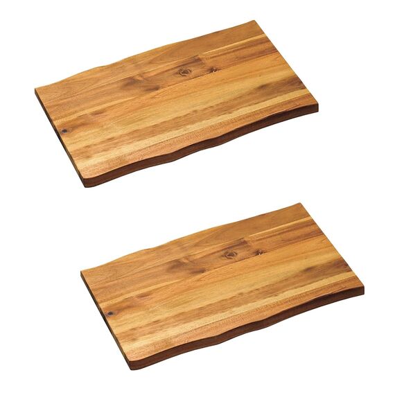 KESPER | Schneid- und Servierbrett | 2er Pack | Akazienholz | 45 x 27 x 2 cm | ideal zum servieren von Speisen