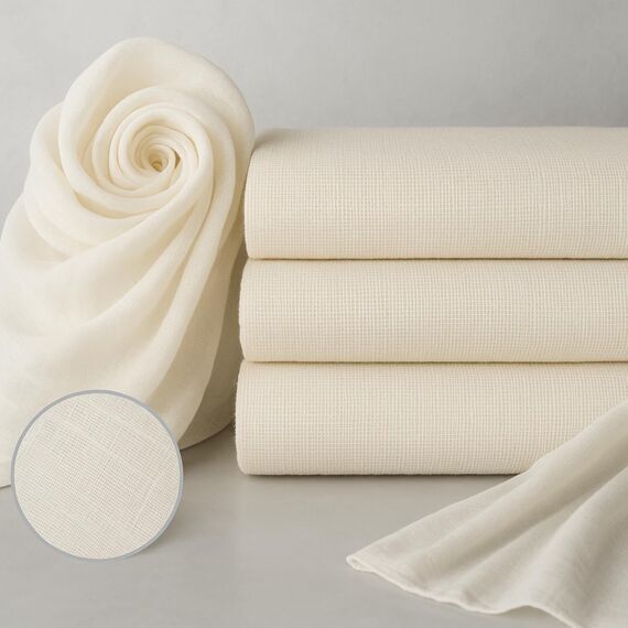 Grade 100+ PACKARDI Passiertuch 3 Stück ca. 50x50 cm je Käsetuch, Cheesecloth Filtertuch Seihtuch 100% ungebleicht, aus reiner Baumwolle, fusselfreie Mulltücher mit vernähten Ecken