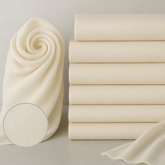 Grade 100+ PACKARDI Passiertuch 6 Stück ca. 50x50 cm je Käsetuch, Cheesecloth Filtertuch Seihtuch 100% ungebleicht, aus reiner Baumwolle, fusselfreie Mulltücher mit vernähten Ecken