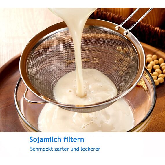 Wellehomi Küchensieb 12cm Hochwertig Edelstahl Sieb Feinmaschig Teesieb für Küche Mehl Reis Nudeln Gemüse und Obst Waschen-Langlebige Küchen Zubehör