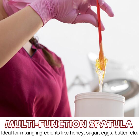 Anaeat Mini-Silikonspatel – Set mit 4 multifunktionalen kleinen Küchenschabern und winzigen Make-up-Schönheitsspateln, wiederverwendbar für Marmeladengläser, schmale Dosen, dünne Flaschen (Mehrfarbig)