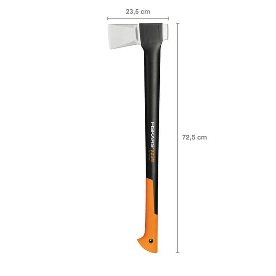 Fiskars Werkzeug-Set, Spaltaxt inkl. Klingen-/Transportschutz, Stahl/Kunststoff und Handsäge für frisches Holz, Einziehbar, Rostfreies Stahl-Sägeblatt, Schwarz/Orange, 1025437