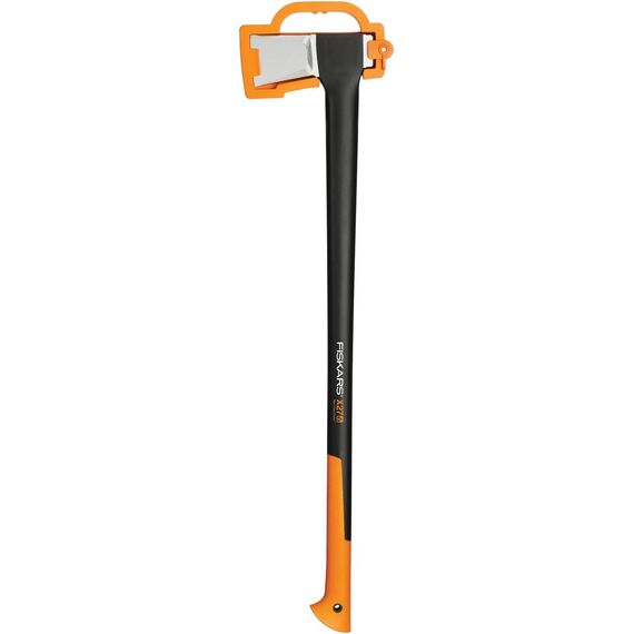 Fiskars Spaltaxt, Inklusive Klingen-/Transportschutz, Länge: 96 cm, Antihaftbeschichtet, Hochwertige Stahl-Klinge/Glasfaserverstärkter Kunststoff-Stiel, Schwarz/Orange, X27–XXL, 2,57 kg, 1015644