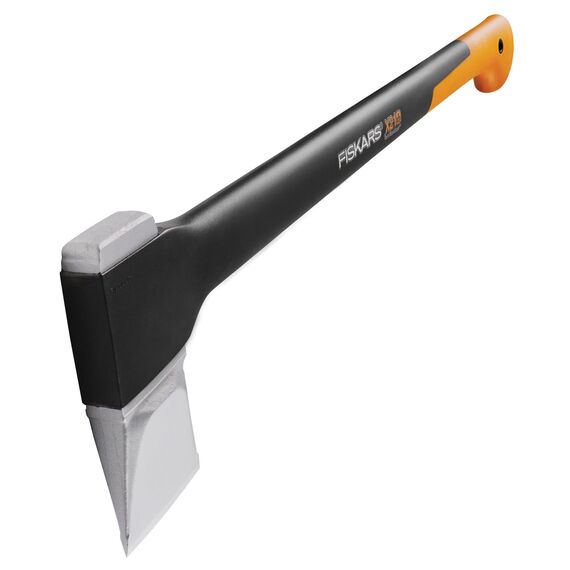 Fiskars Spaltaxt, Inklusive Klingen- und Transportschutz, Länge: 71 cm, Antihaftbeschichtet, Hochwertige Stahl-Klinge/Glasfaserverstärkter Kunststoff-Stiel, Schwarz/Orange, X21–L, 1,63 kg, 1015642
