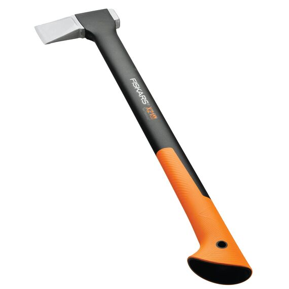 Fiskars Spaltaxt, Inklusive Klingen- und Transportschutz, Länge: 71 cm, Antihaftbeschichtet, Hochwertige Stahl-Klinge/Glasfaserverstärkter Kunststoff-Stiel, Schwarz/Orange, X21–L, 1,63 kg, 1015642