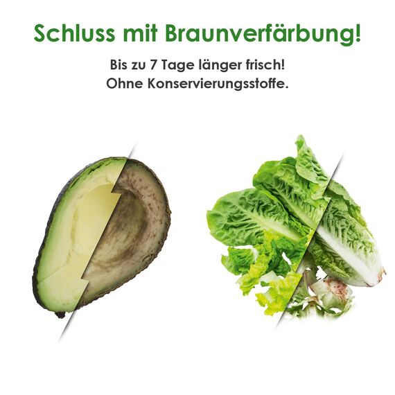 Adam Frischhaltelösung für Obst & Gemüse – hält Avocado, Salat und Guacamole bis zu 7 Tage frisch, verhindert Braunverfärbung, geschmacksneutral – Antioxidationsmittel, 850 g…