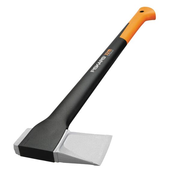 Fiskars Axt-Set, Spaltaxt: Inklusive Klingen-/Transportschutz, Länge: 71 cm, Antihaftbeschichtet, X21-L, 1,63 kg; Axt- und Messerschärfer: Keramik- Schleifkopf, Xsharp, Schwarz/Orange, 1019333