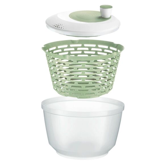 Westmark Salatschleuder – Fassungsvermögen: 4,4 Liter, ø 23,5 cm, Kunststoff, BPA-frei, Spinderella – Mint-Grün