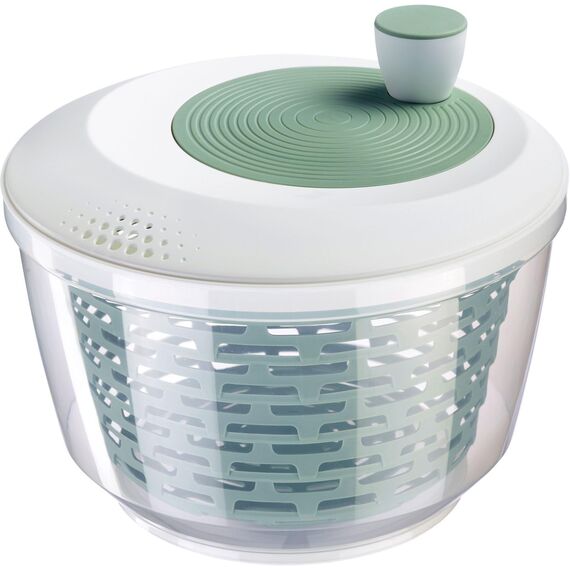 Westmark Salatschleuder – Fassungsvermögen: 4,4 Liter, ø 23,5 cm, Kunststoff, BPA-frei, Spinderella – Mint-Grün