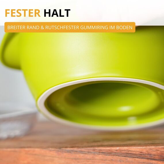 Westmark Zitronen-/Zitruspresse mit Behälter, Durchmesser: 18,7 cm, Fassungsvermögen: 0,5 Liter, Kunststoff, Limetta, Apfelgrün, 3091227A