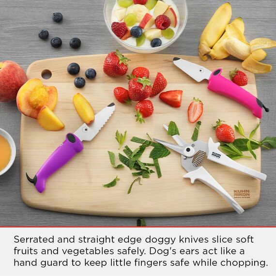 KUHN RIKON 21271 fuchsia/violett/weiss Set 3-teilig, Edelstahl, Violett & Fuchsia, 4 x 19 x 26 cm