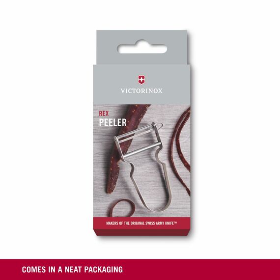 Victorinox Sparschäler, Kartoffelschäler, Peeler, Extra Scharfe Klinge, Gerader Schliff, Rostfreier Stahl, Metall