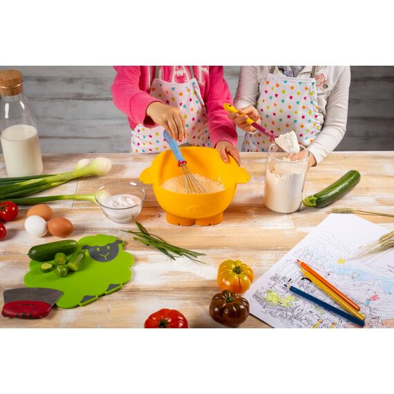 KUHN RIKON Kinderkitchen Schüssel Schwein, für Kinder, Gelb