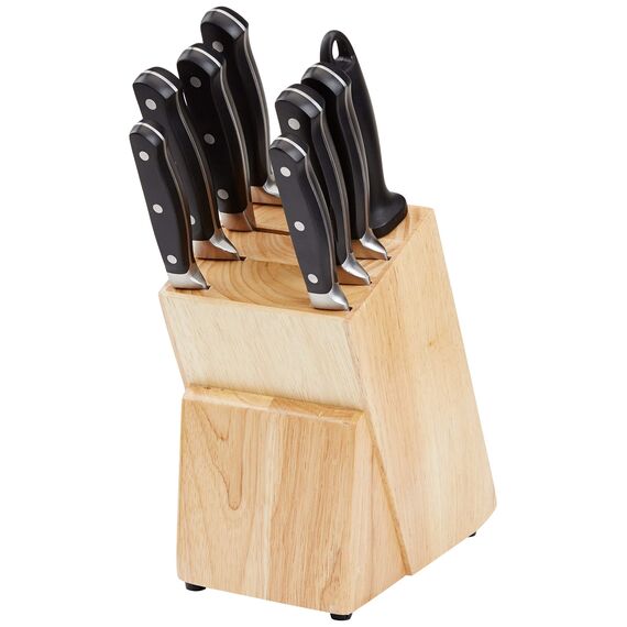 Amazon Basics Premium Messerblock, 9 Stück, Schwarz