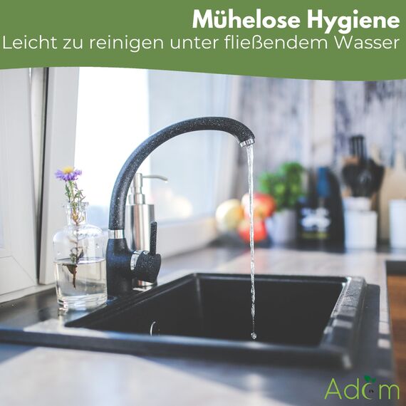 Adam Profi Edelstahl Apfelteiler, Küchenwerkzeug für Obstzubereitung, 12-teiliges Schnittmuster, langlebig, vielseitig und einfach zu reinigen (Apfelschneider)