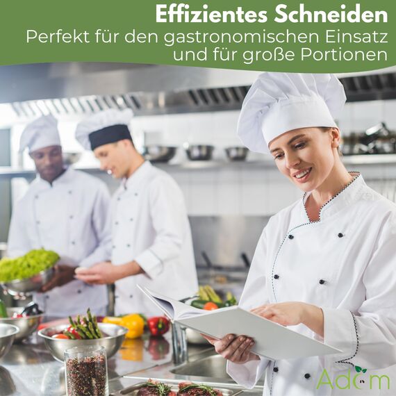 Adam Profi Edelstahl Apfelteiler, Küchenwerkzeug für Obstzubereitung, 12-teiliges Schnittmuster, langlebig, vielseitig und einfach zu reinigen (Apfelschneider)