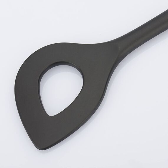 Westmark Spitzloch-Löffel/Kochlöffel, Hochhitzebeständig bis 270°C, Länge: 30 cm, Gentle Plus, Schwarz, 28842275