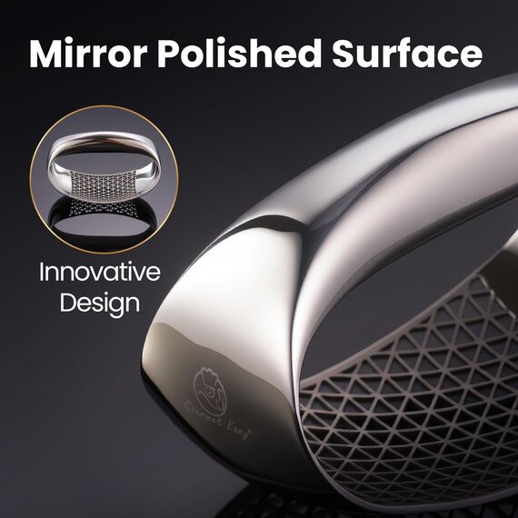 Knoblauchpresse – Knoblauch Wippe mit innovativer 3D-Schneidefunktion | Müheloses Pressen & Einfache Reinigung | Knoblauchpresse Edelstahl mit 5 Jahre Ersatzversprechen | Garlic Press