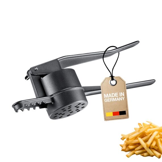 Westmark Kartoffelpresse Black Edition – Spätzlepresse, Spaghettieispresse mit Griffiger Spezialbeschichtung – Für Kartoffel, Spätzle & Pommes – Anthrazit, 41 cm