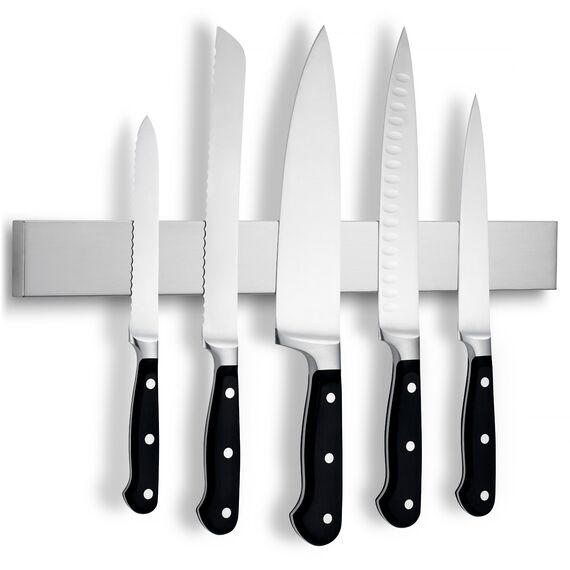 LARHN Magnetleiste Messer aus Edelstahl, 40 cm - Messerhalter Magnetisch - Magnetischer Messerblock Ohne Messer