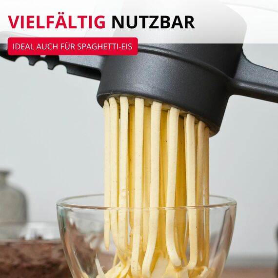 Westmark Spätzle- und Kartoffelpresse Spätzlechef, Traditionelle Lochung für Spätzle wie handgemacht, hochwertige Spezialbeschichtung, Aluminium, Länge: 41 cm, Anthrazit, 6120226Z