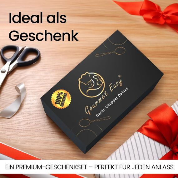 Knoblauchpresse Edelstahl 2-in-1 – Knoblauchschneider & Knoblauch Zerkleinerer mit Auffangbehälter, Spülmaschinenfest, Geruchsfreier & Langlebiger Knoblauch Hacker