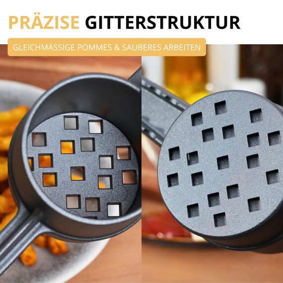 Westmark Kartoffelpresse Black Edition – Spätzlepresse, Spaghettieispresse mit Griffiger Spezialbeschichtung – Für Kartoffel, Spätzle & Pommes – Anthrazit, 41 cm
